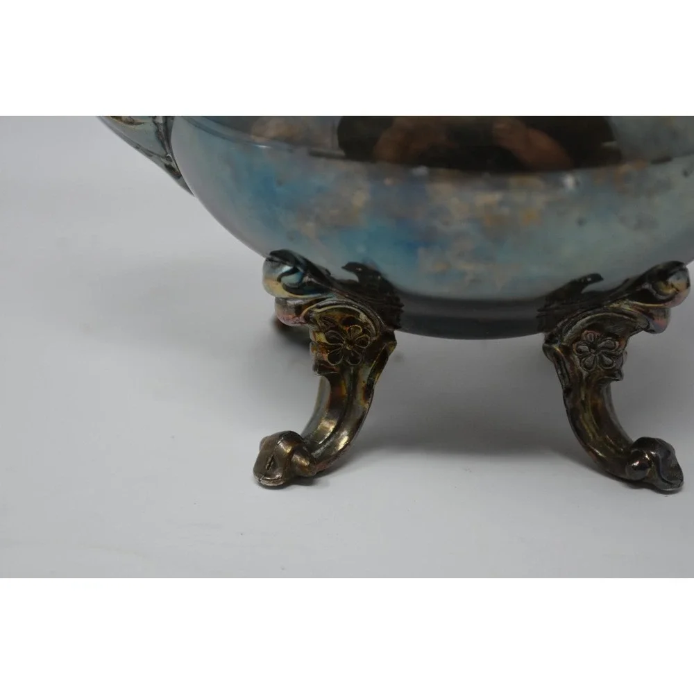 Vintage Silverplate Coffee Tea Set 3pc Tarnished Gothic Dark Academia Victorian